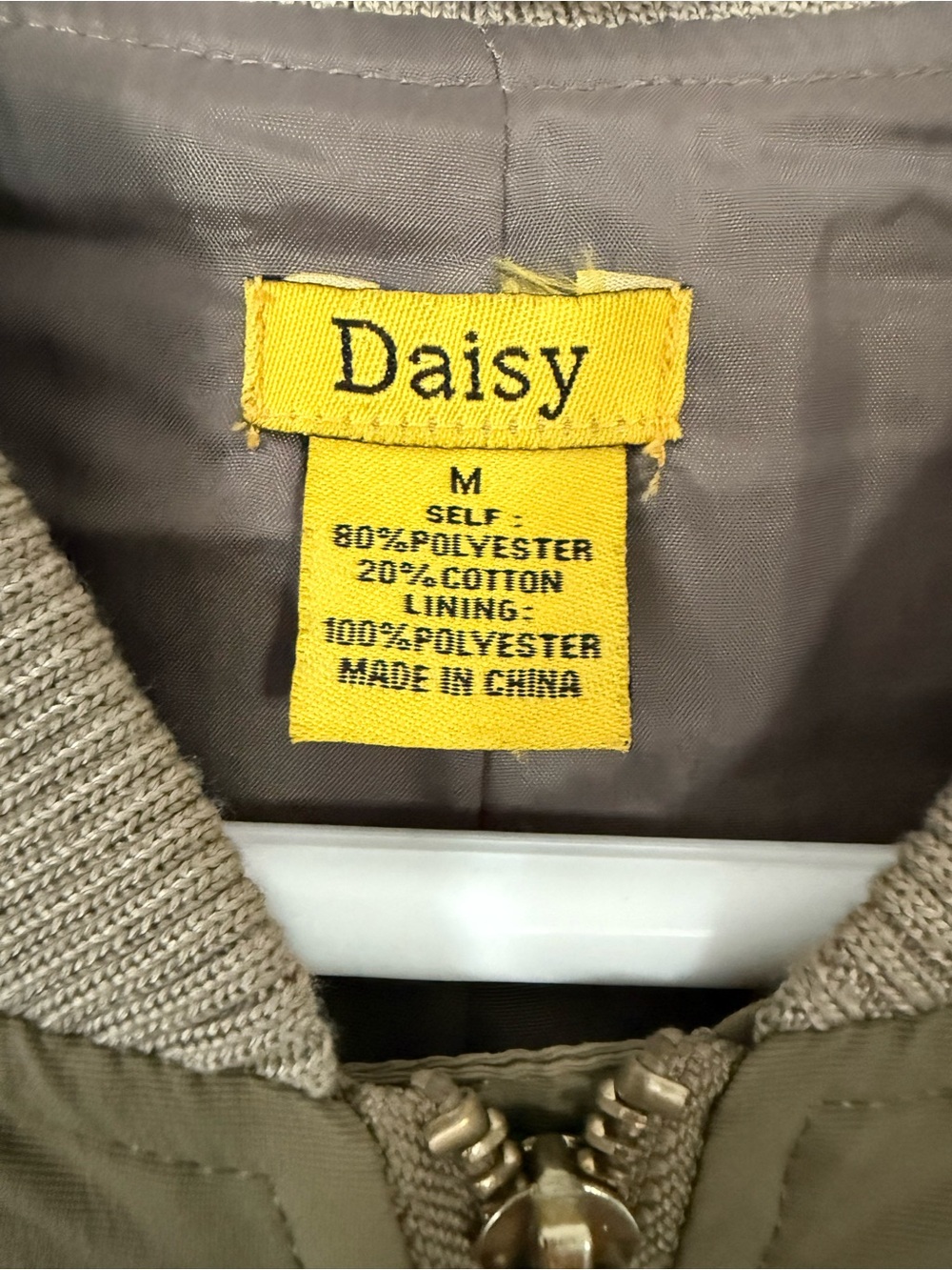 Olive Green/ Khaki Drawstring Hooded Fall Utility Jacket - mid-length - Picture 9 of 11